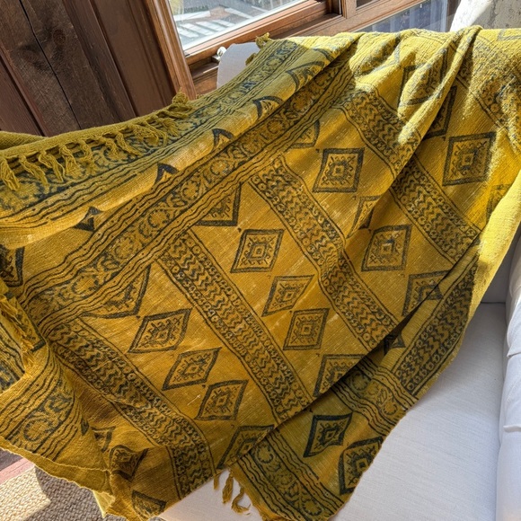 Cotton Throw Blanket Hand Block Printed - Picture 13 of 16